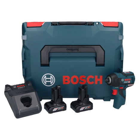 Bosch GDR 12V-110 Professional Akku Drehschlagschrauber 12 V 110 Nm 1/4" Brushless + 2x Akku 6,0 Ah + Ladegerät + L-Boxx - Toolbrothers