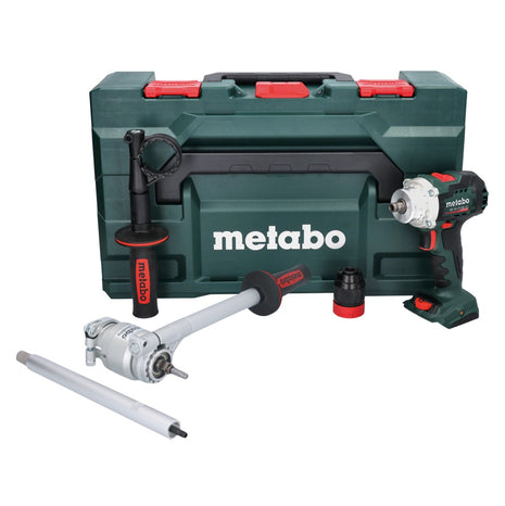 Taladro atornillador de batería Metabo BS 18 LTX BL QI 18 V 130 Nm sin escobillas + adaptador dinamométrico PowerX3 + metaBOX - sin batería, sin cargador