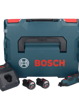 Bosch GRO 12V-35 Professional Akku Rotationswerkzeug 12 V ( 06019C5001 ) + 2x Akku 2,0 Ah + Ladegerät + L-Boxx - Toolbrothers