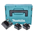 Kit source d'alimentation Makita (197641-2) 2x batterie BL 1041 B 12 V max. 4,0 Ah CXT + chargeur DC 10 SB + Makpac