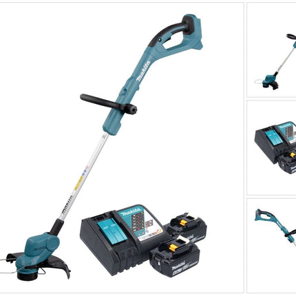 Makita DUR 193 RG Akku Rasentrimmer 18 V 260 mm + 2x Akku 6,0 Ah + Ladegerät - Toolbrothers