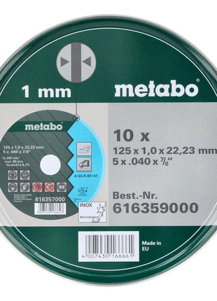 Metabo TF41 Trennscheibe Inox SP 125 x 1,0 x 22,23 mm 20 Stk. ( 2x 616359000 ) - Toolbrothers