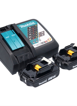 Makita DHP 484 RAB Perceuse-visseuse à percussion sans fil 18 V 54 Nm Brushless noir + 2x batterie 2,0 Ah + chargeur