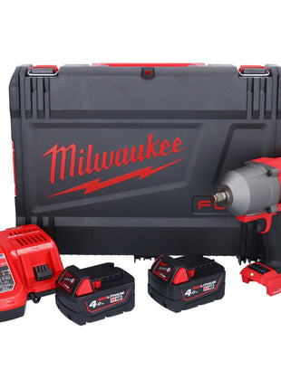 Clé à chocs sans fil Milwaukee M18 ONEFHIWF12-402X 18 V 1356 Nm 1/2" brushless + 2x batterie 4,0 Ah + chargeur + boîtier HD