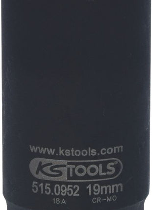 KS TOOLS 1/2" 12-kant-Kraft-Stecknuss, lang, 19 mm ( 515.0952 ) - Toolbrothers