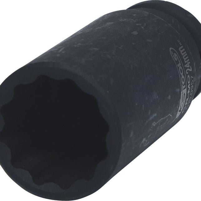 KS TOOLS Bussola poligonale 1/2' per avvitatori ad impulsi, lunga, 24 mm ( 515.0957 )