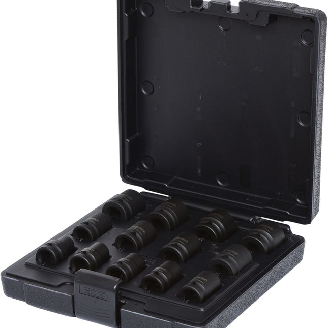 KS TOOLS 1/2' Serie di bussole poligonali p.avvitatori ad impulsi,corte,13pz.10-24mm ( 515.0900 )