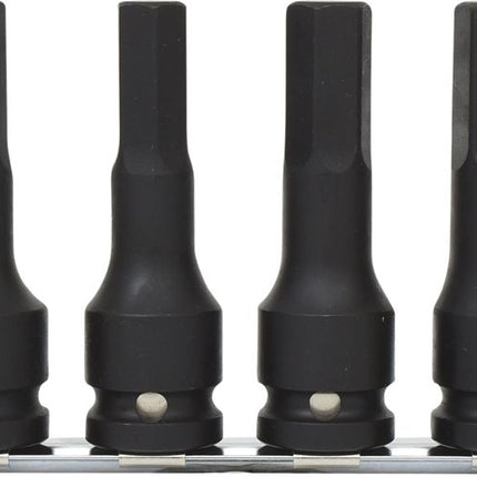 KS TOOLS 1/2" Kraft-Bit-Stecknuss-Satz, lang, 6-tlg ( 515.1104 ) - Toolbrothers