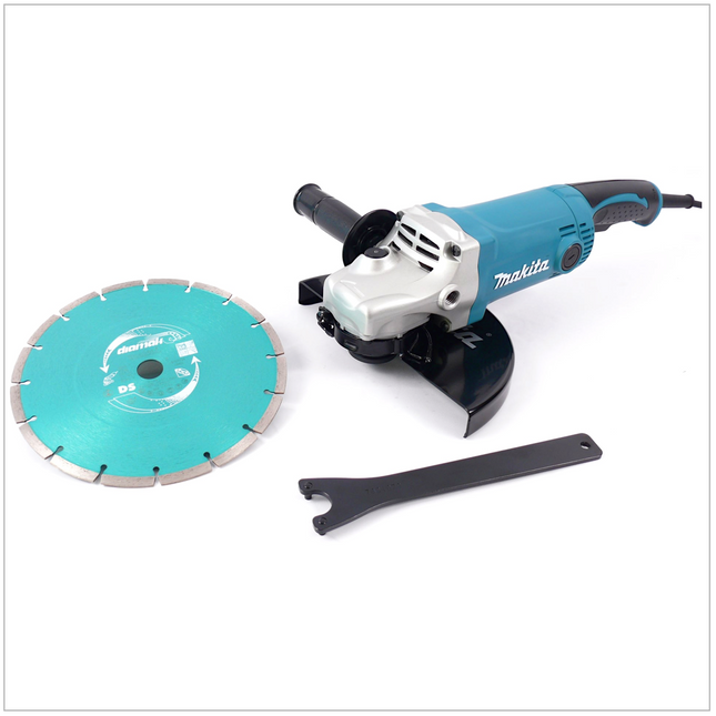 Makita GA 9050 2000 W 230 mm Winkelschleifer mit 1 x DIAMAK Diamantscheibe P-44155 - Toolbrothers