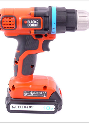 Black & Decker Akku Bohrschrauber EGBL 18 K 18V mit Ladegerät und Akku 1,5 Ah im Koffer - Toolbrothers