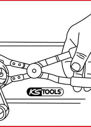 KS TOOLS Türfedern-Zange, 8-45mm ( 115.0994 ) - Toolbrothers