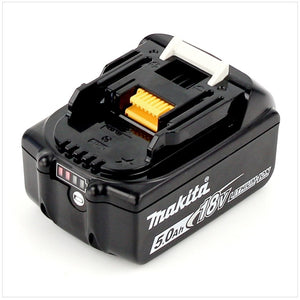 Makita BL 1850 B Batteria al litio da 18V 5,0 Ah ( 197280-8 / 632f15-1 ) con indicatore LED - Successore del 196672-8