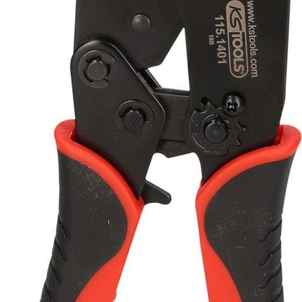 KS TOOLS Crimpzange für isolierte Kabelschuhe und Endverbinder mit Schrumpfschlauch ( 115.1485 ) - Toolbrothers
