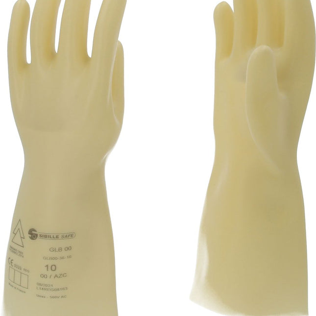 KS TOOLS Guanto di protezione da elettricista con isolamento di protezione, taglia 10, classe 00, Bianco ( 117.0048 )