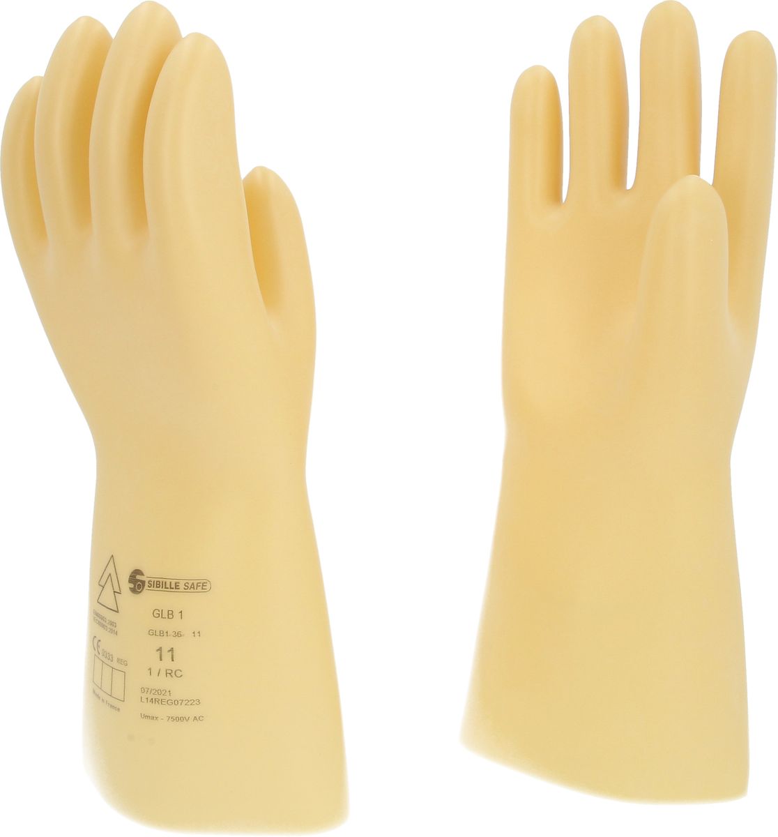 KS TOOLS Guanto di protezione da elettricista con isolamento di protezione, taglia 11, classe 1, Bianco ( 117.0055 )