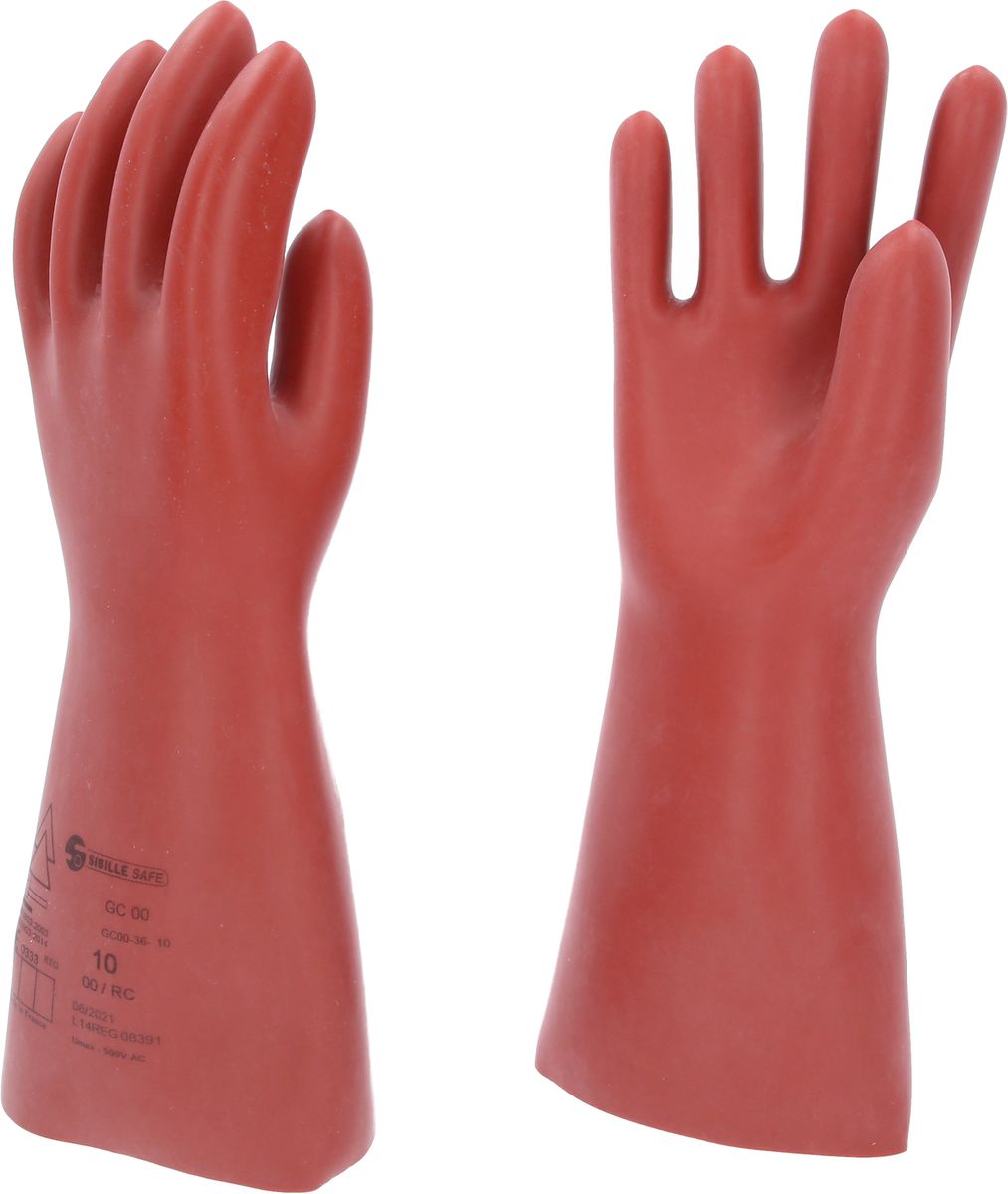 KS TOOLS Guanto di protezione da elettricista con protezione meccanica, taglia 10, classe 00, rosso ( 117.0066 )