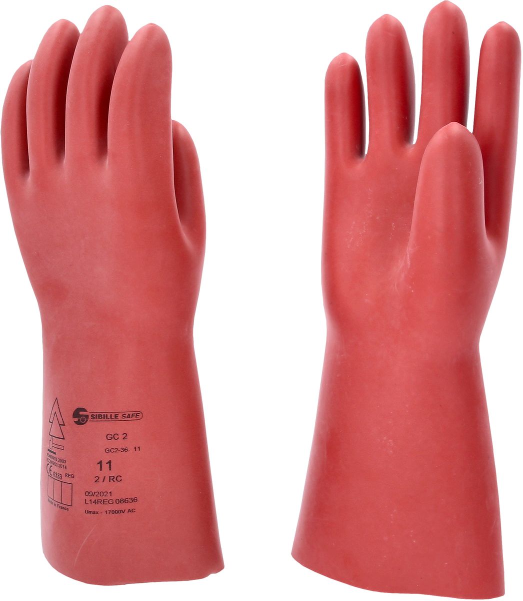 KS TOOLS Guanto di protezione da elettricista con protezione meccanica, taglia 11, classe 2, rosso ( 117.0076 )