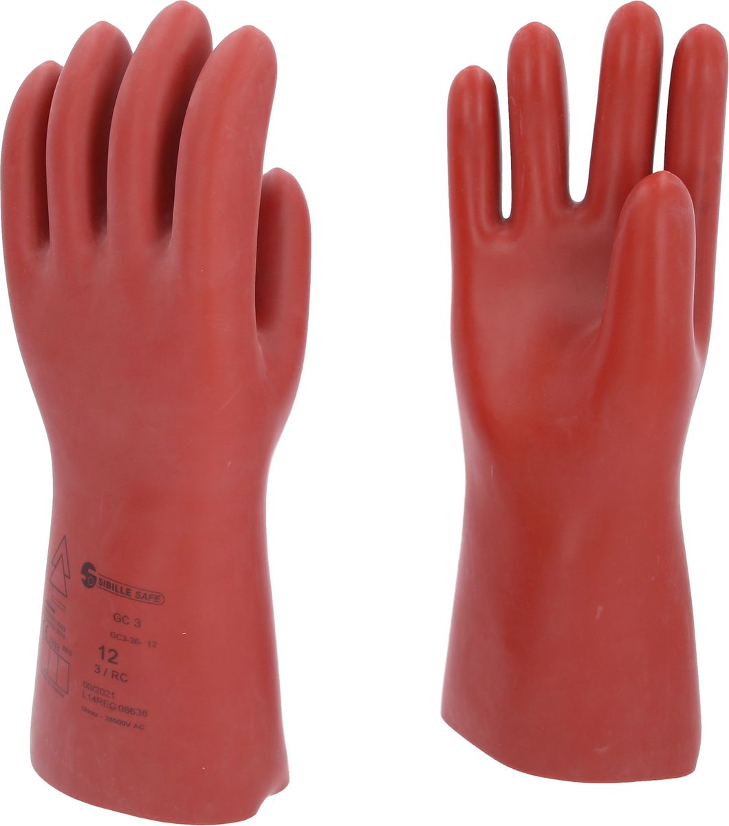 KS TOOLS Guanto di protezione da elettricista con protezione meccanica, taglia 12, classe 3, rosso ( 117.0080 )