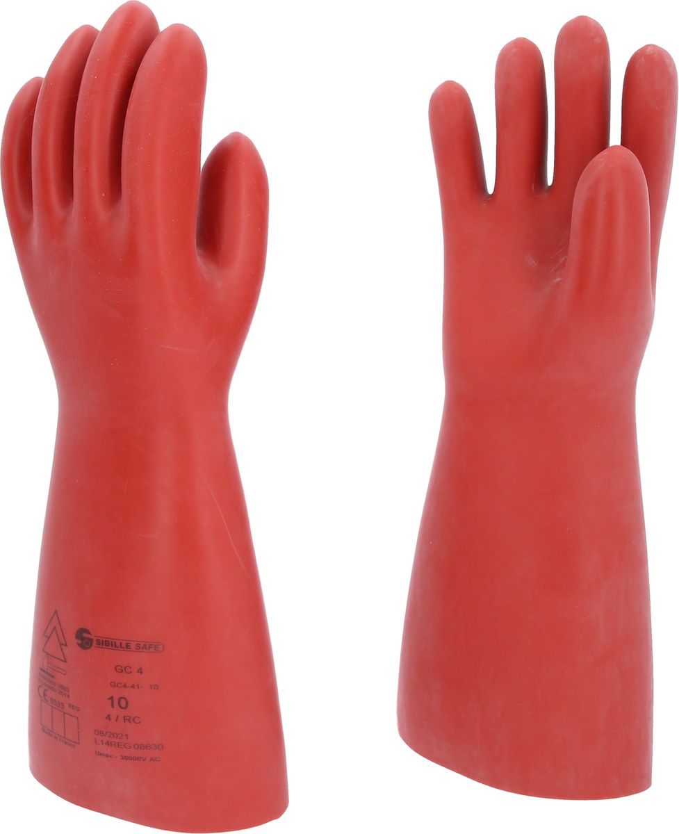 KS TOOLS Guanto di protezione da elettricista con protezione meccanica, taglia 10, classe 4, rosso ( 117.0081 )