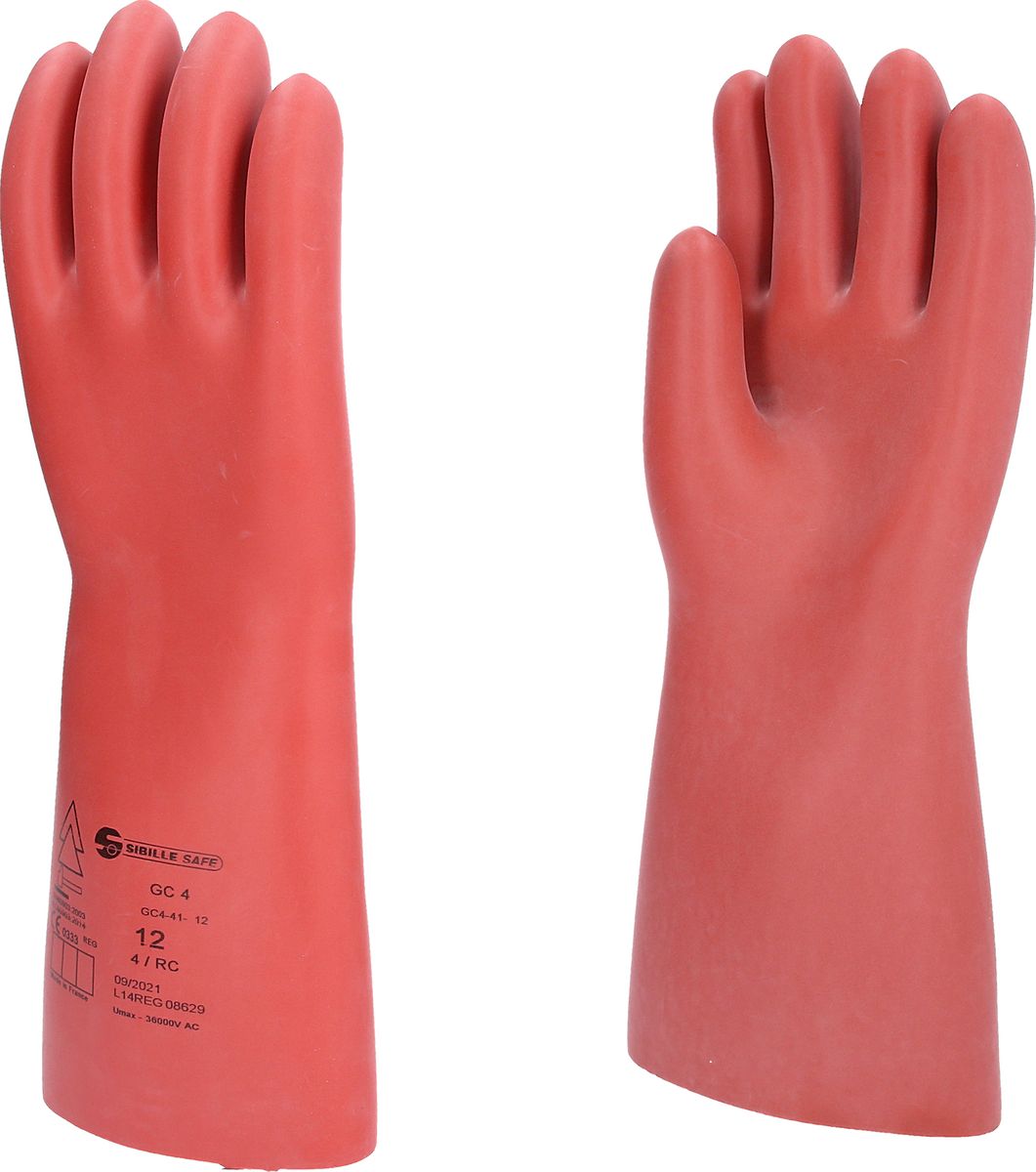 KS TOOLS Guanto di protezione da elettricista con protezione meccanica, taglia 12, classe 4, rosso ( 117.0083 )