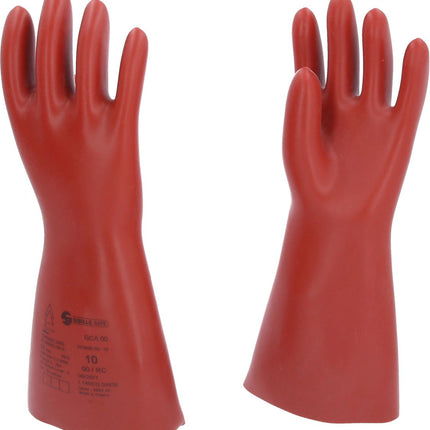 KS TOOLS Guanto di protezione da elettricista con protezione meccanica e termica, taglia 10, classe 00, rosso ( 117.0084 )