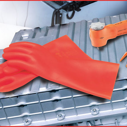 KS TOOLS Guanto di protezione da elettricista con protezione meccanica e termica, taglia 10, classe 00, rosso ( 117.0084 )