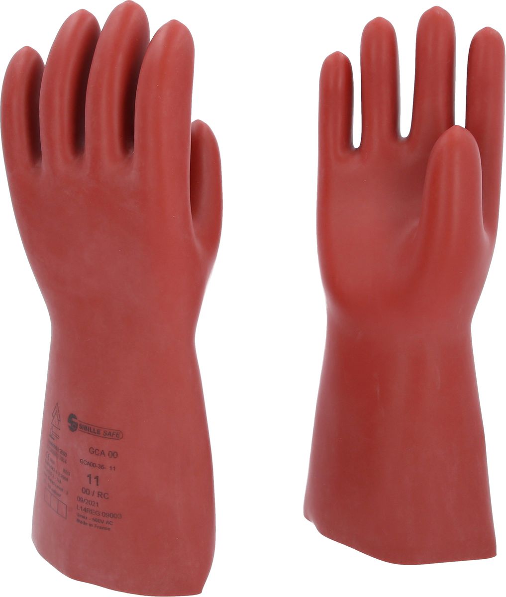 KS TOOLS Guanto di protezione da elettricista con protezione meccanica e termica, taglia 11, classe 00, rosso ( 117.0085 )
