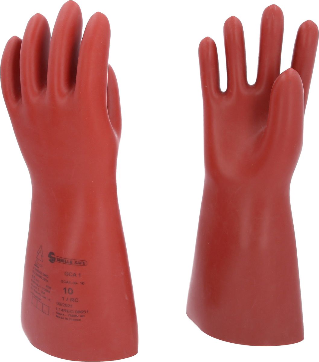 KS TOOLS Guanto di protezione da elettricista con protezione meccanica e termica, taglia 10, classe 1, rosso ( 117.0090 )