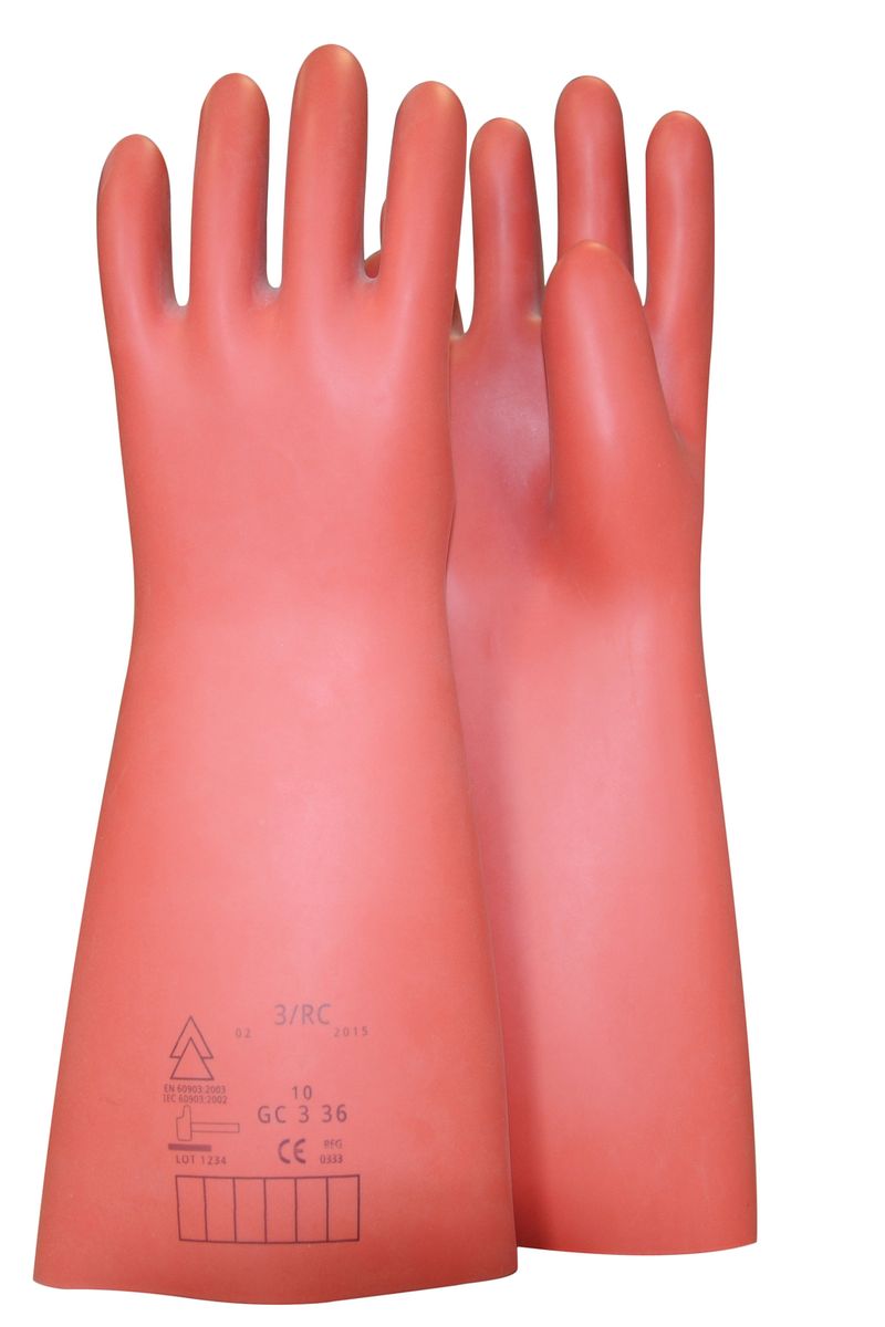 KS TOOLS Guanto di protezione da elettricista con protezione meccanica e termica, taglia 11, classe 1, rosso ( 117.0091 )