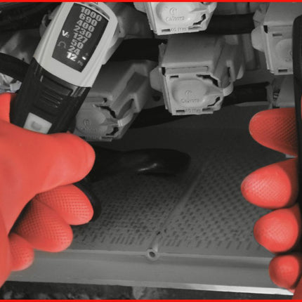 KS TOOLS Guanto di protezione da elettricista con protezione meccanica e termica, taglia 10, classe 2, rosso ( 117.0093 )