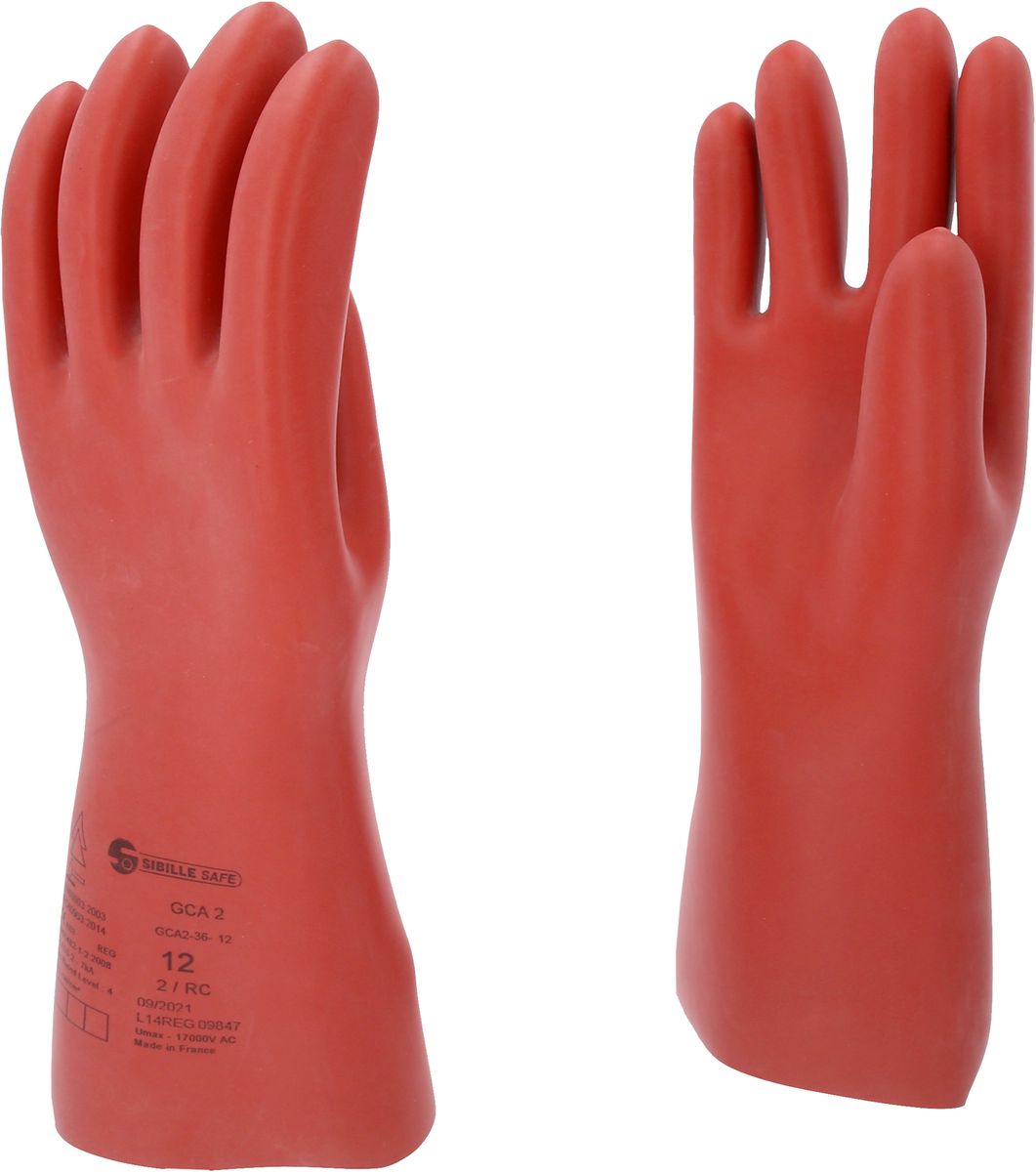 KS TOOLS Guanto di protezione da elettricista con protezione meccanica e termica, taglia 12, classe 2, rosso ( 117.0095 )
