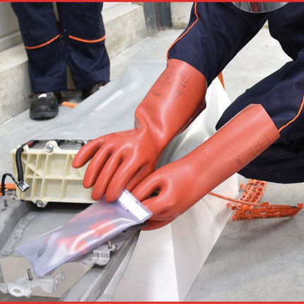 KS TOOLS Guanto di protezione da elettricista con protezione meccanica e termica, taglia 12, classe 3, rosso ( 117.0098 )