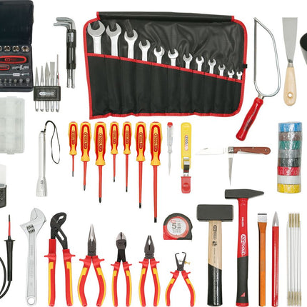 KS TOOLS Cassetta portautensili p.elettricista Premium,132 pzsacca in nylon ( 117.0190 )