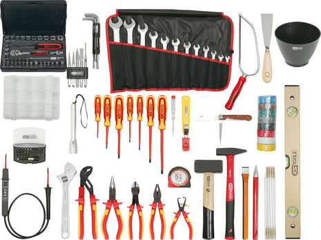 KS TOOLS Sacoche d'outils d'électricien - nylon, 132 pcs ( 117.0190 )