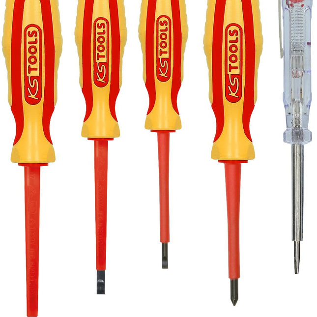 KS TOOLS ERGOTORQUE VDE Schraubendreher-Satz, PH+Schlitz, 5-tlg ( 117.0540 ) - Toolbrothers