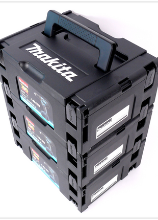 Makita MAKPAC 2 Systemkoffer 3er Set - Schwarz - ohne Einlage - Toolbrothers