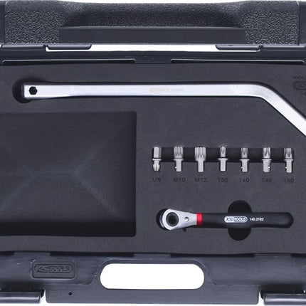 KS TOOLS Türscharnier- und Spursteckschlüssel-Satz, 9-tlg ( 140.2180 ) - Toolbrothers