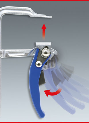 KS TOOLS Ganzstahl-Schnellspann-Schraubzwinge, 80x160mm ( 145.0402 ) - Toolbrothers