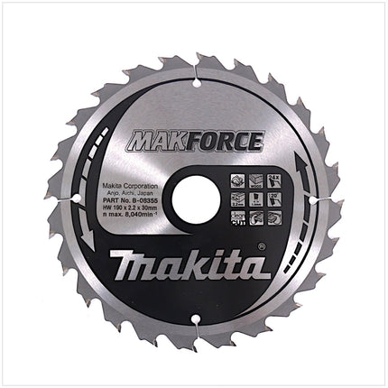 Makita Kreissägeblatt M Force 190 x 30 x 2,2 mm 24 Zähne ( B-08355 ) - Toolbrothers
