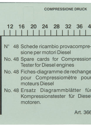 KS TOOLS Kompressions-Druckprüfgerät-Diagrammkarten-Satz für Dieselmotoren (VPE=48) ( 150.1657 ) - Toolbrothers