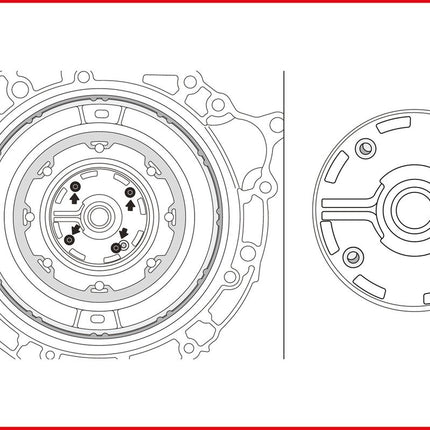 KS TOOLS DCT-Kupplungswerkzeug-Satz für Ford / Volvo, 6-tlg ( 150.2415 ) - Toolbrothers