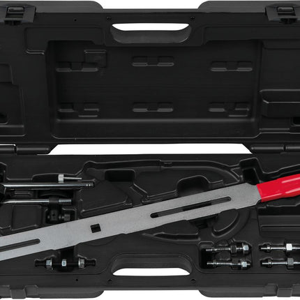 KS TOOLS Zweimassenschwungrad Prüfwerkzeug ohne Winkelgradscheibe und Messuhr, 15-tlg ( 150.2435 ) - Toolbrothers