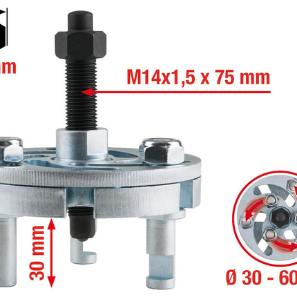 KS TOOLS Universal-Riemenscheiben-Abzieher, 3-armig, 30-60mm ( 150.3194 ) - Toolbrothers