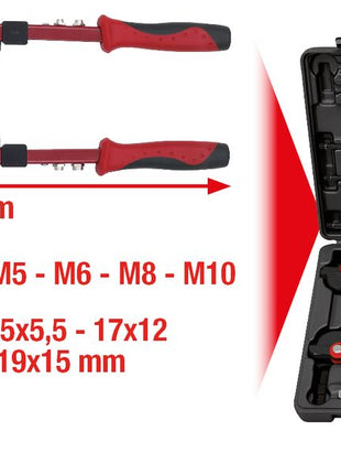 KS TOOLS Universal-Nietzangen-Satz, 17-tlg ( 150.9630 ) - Toolbrothers