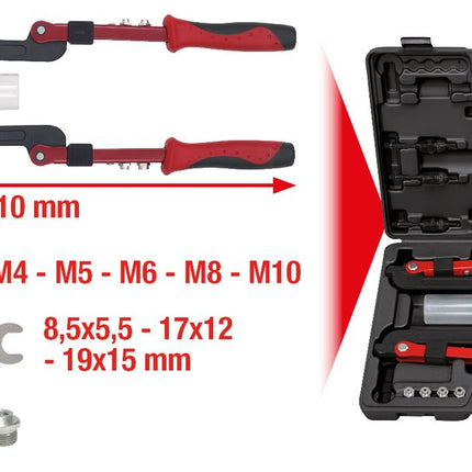 KS TOOLS Universal-Nietzangen-Satz, 17-tlg ( 150.9630 ) - Toolbrothers