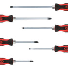 KS TOOLS ERGOTORQUEmax Schlagkappen-Schraubendreher-Satz, 6-tlg Schlitz, PZ ( 151.1165 ) - Toolbrothers