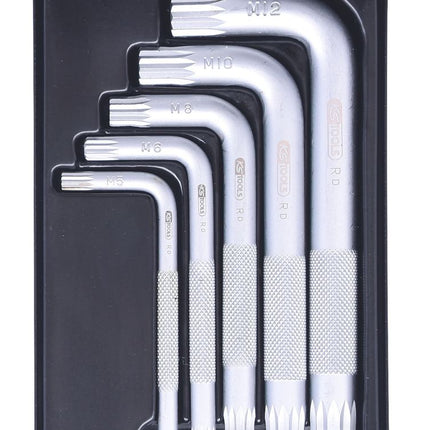 KS TOOLS XZN-Winkelstiftschlüssel-Satz, kurz, 5-tlg ( 151.4100 ) - Toolbrothers