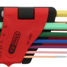 KS TOOLS Kugelkopf-Innensechskant-Winkelstiftschlüssel-Satz, 108° abgewinkelt, 9-tlg ( 151.4560 ) - Toolbrothers