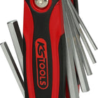 KS TOOLS Innensechskant-Winkelstiftschlüssel-Klapphalter,8-tlg ( 158.3540 ) - Toolbrothers