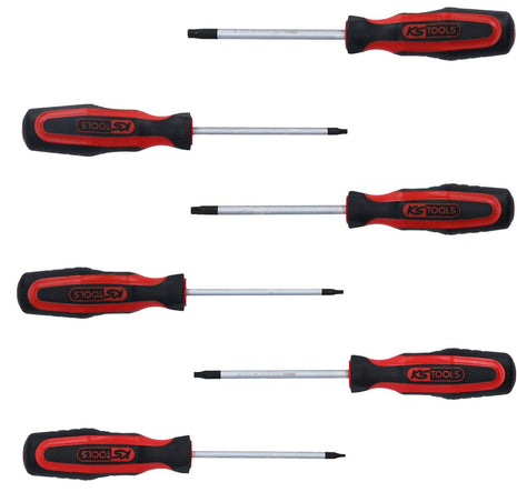 KS TOOLS ERGOTORQUEplus Schraubendreher-Satz, 6-tlg, Torx mit Bohrung ( 159.0040 ) - Toolbrothers